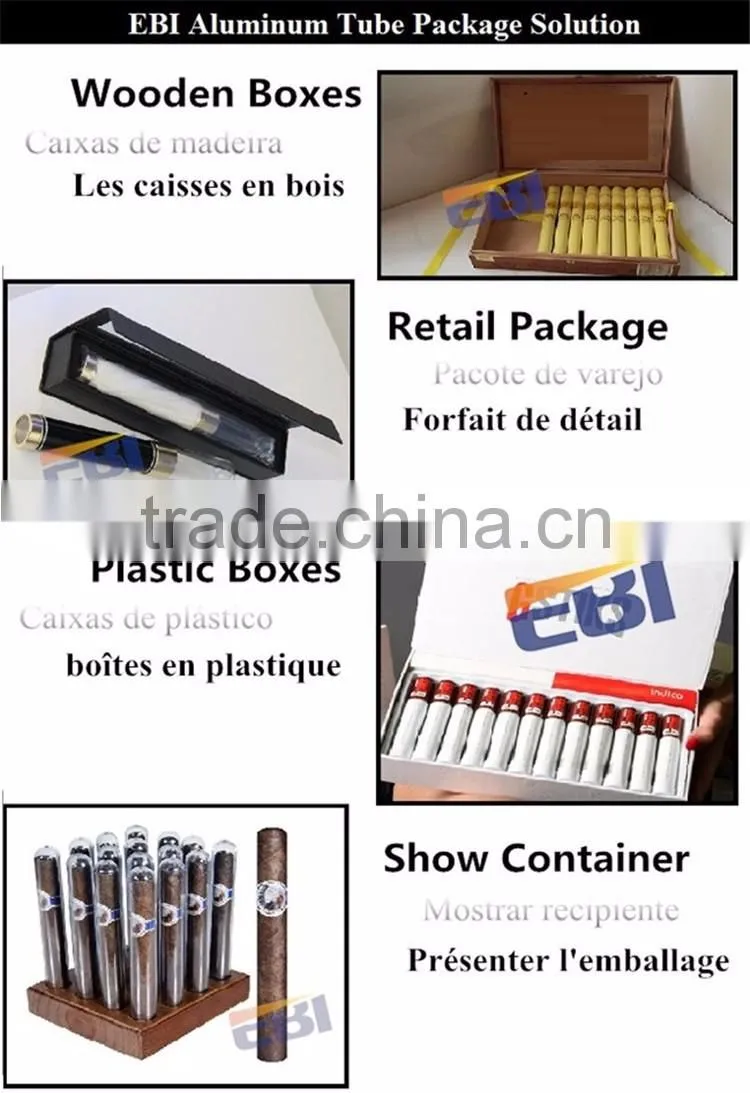 Aluminum tube for chocolate package