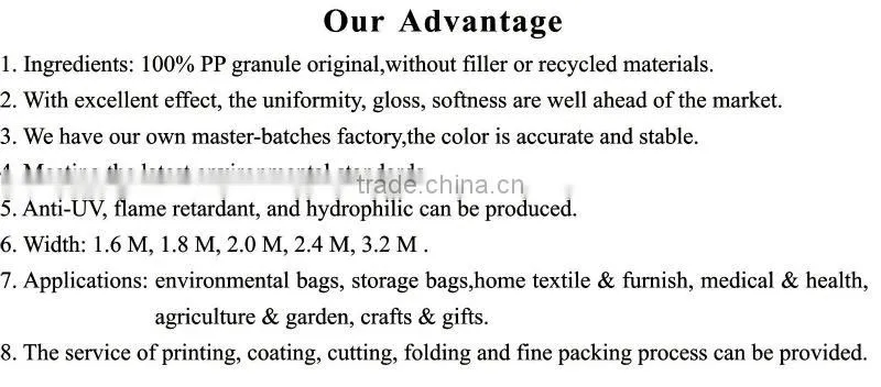 2016 hot selling 100% PP spunbond Non-woven fabric fleece for garden, China factory