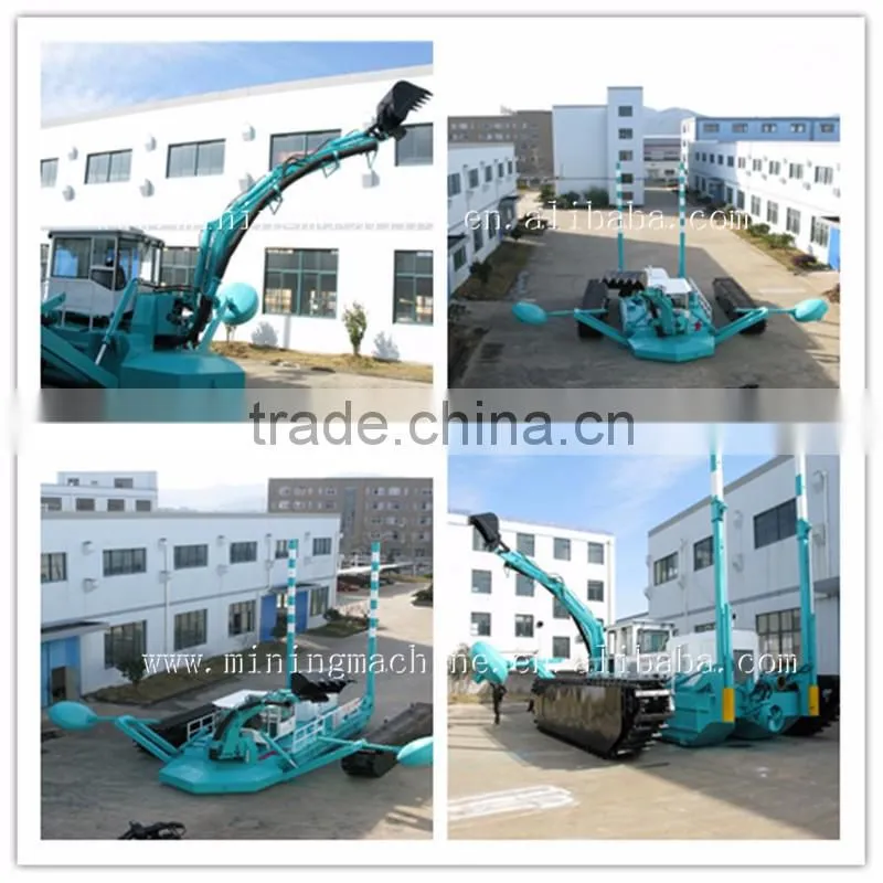 Flexible amphibious excavator dredger