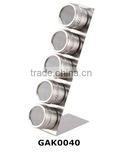 7pc Kitchen Stainless Steel Magnetic Seasoning Jar Set