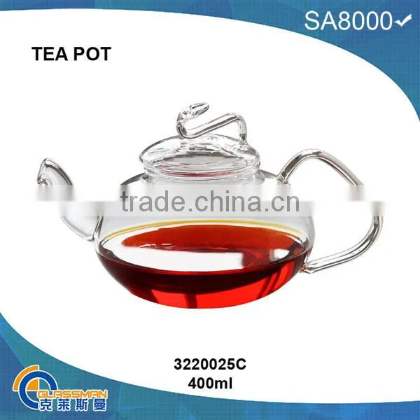 heat resistant glass teapot