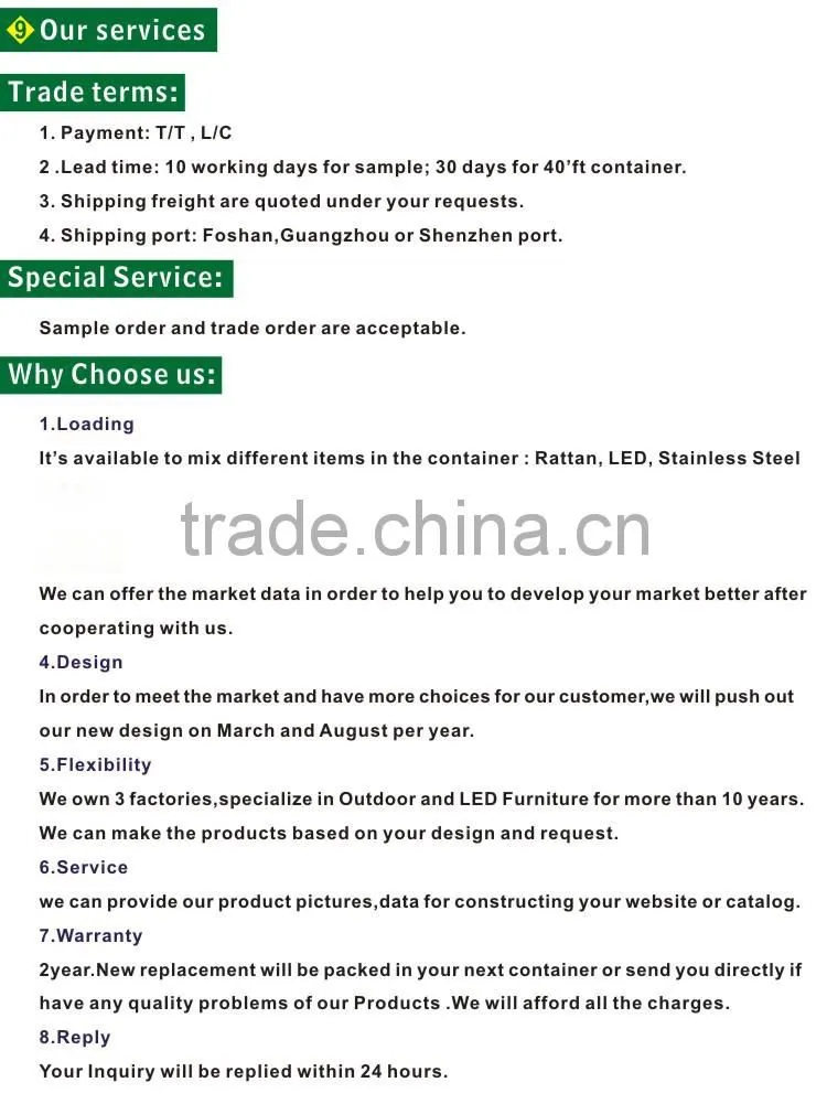 Wholesale Modern Decoration Colorful Nightclub Plastic LED Furniture /llluminated Plastic Outdoor Furniture For Parities