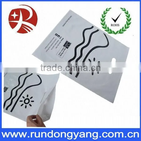 Recyclable patch handle PE plastic shopping carrier bags