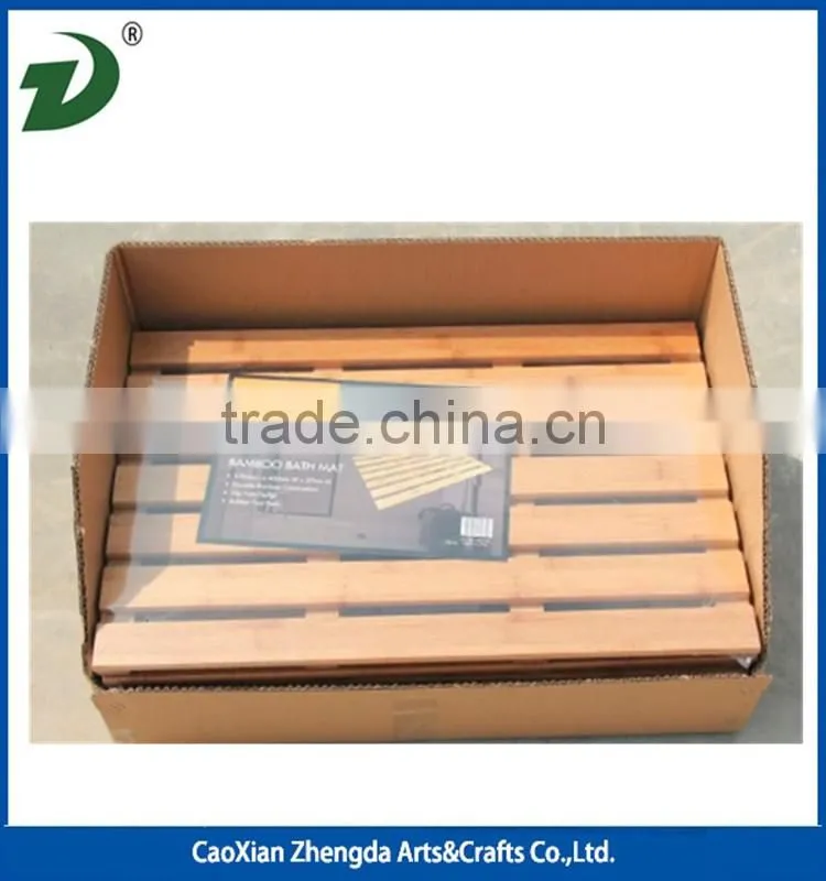Fancy bamboo / wooden bath mat / shower floor / shoe tray