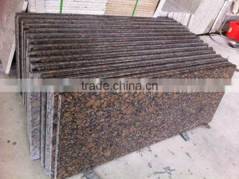 Beautiful polished Baltic Brown granite kitchen countertop