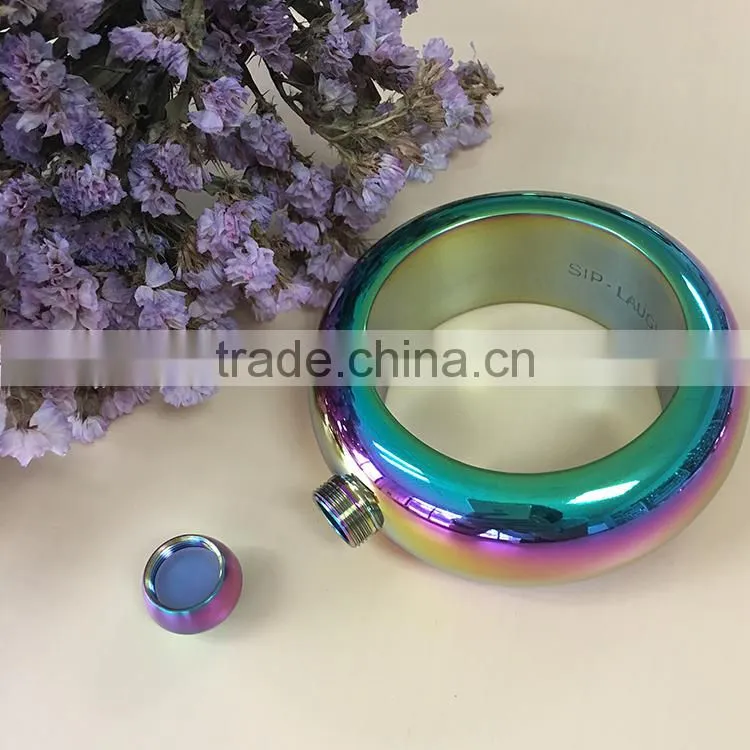 Stainless Steel rainbow bracelet flask