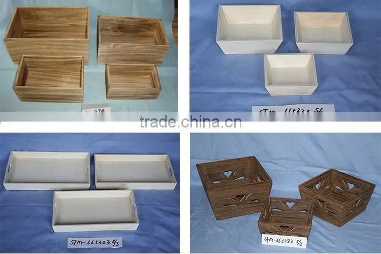 Portable antique small wooden tray for plants with 7 years experience