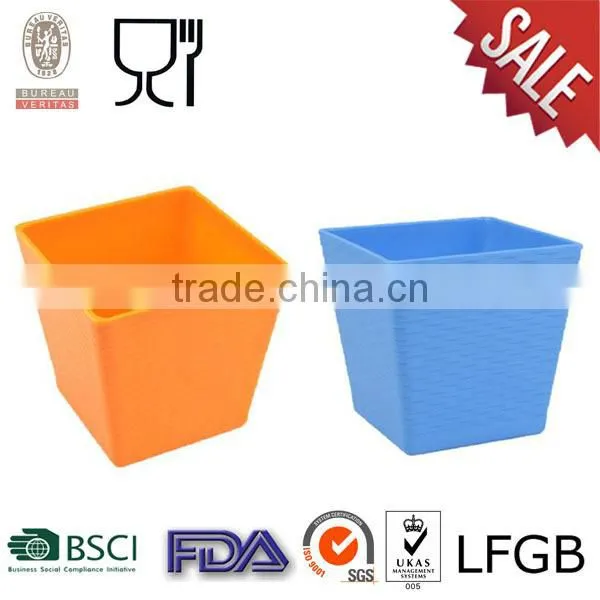 Plastic Square Flower Pot with many color