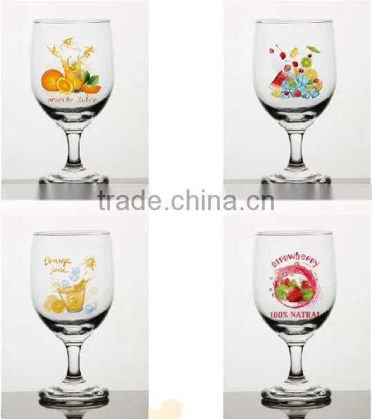 6oz 8oz 10oz 12oz christmas halloween colro printing ice cream glass cup goblet
