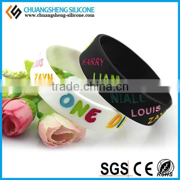 Top Grade Stylish 2015 Hot Gravure Silicone Bracelet