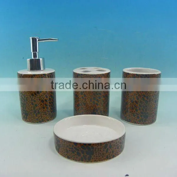 2012 hot sale full printing 4pcs Bath Accessory Set