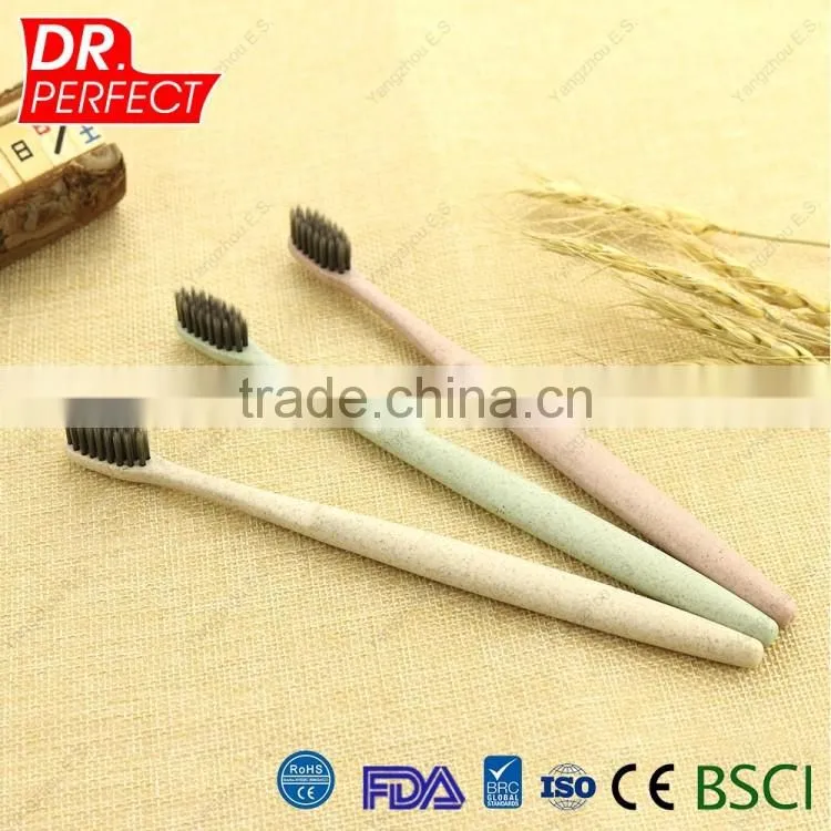 2017 the latest degradable eco-friendly wheat straw manufacture large quantity ordered environmental toothbrush