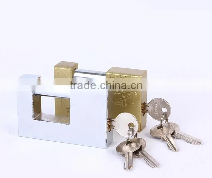 Solid brass rectangular globe mini padlock from 50mm size to 90mm