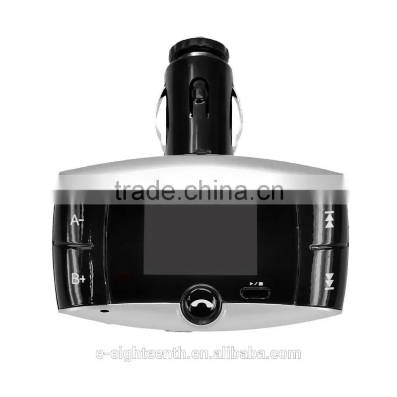 2016 hot 1.5" LCD Car Kit Bluetooth MP3 Player SD MMC USB Remote FM Transmitter Modulator