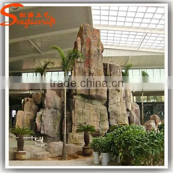 garden and home stone wall water fountains waterfalls artificial fiberglass garden rock water fountain
