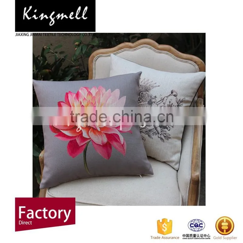 Personalized pillow cases custom linen fabric printed cushion cover