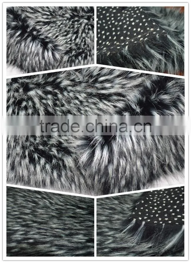 2015 Hot Black And White Hair Dyed Raccoon Furs