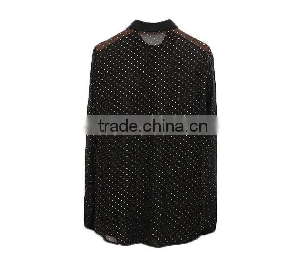 Smart casual clothing korean style short sleeves print blouses for office wear
