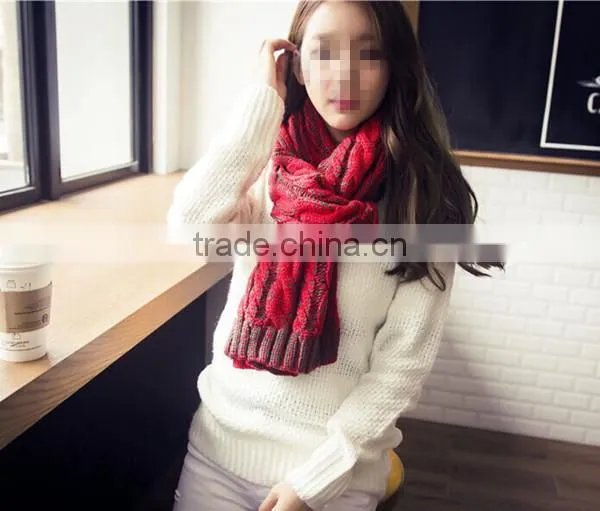 New style autumn and winter beautiful men and women acrylic couple scarfs korean style knitting scarf