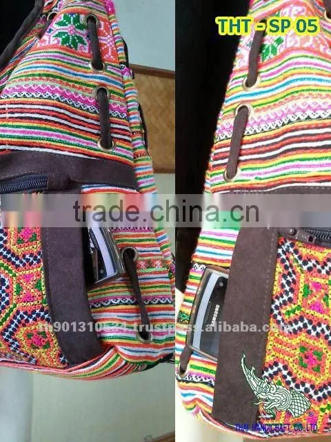 Embroidered HMONG HILL TRIBE Backpack School Bag Travel Bag Unisex Bag