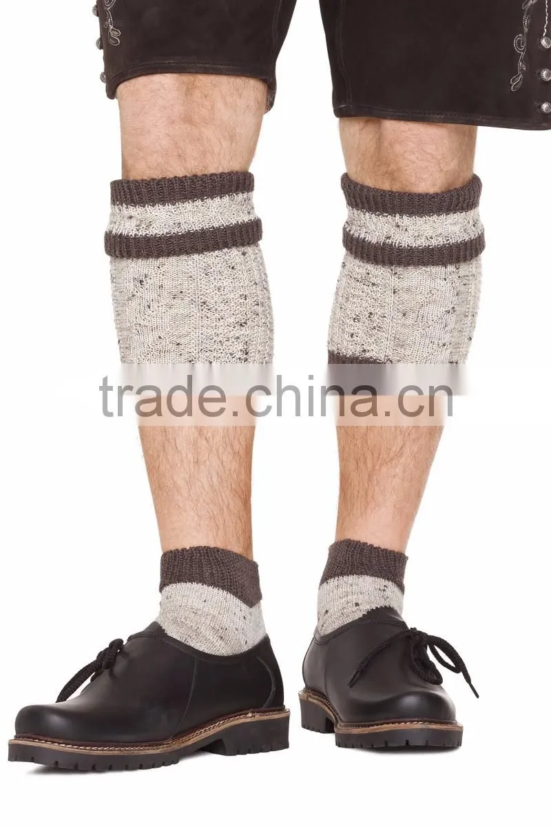 Bavarian Short Sock (Beige- Green ) two piece