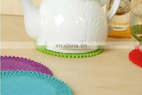 2016 fashion creative household items six colors Felt Coaster round