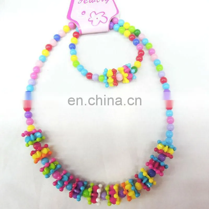 Hot NEW 2015 striped bright color necklace for children