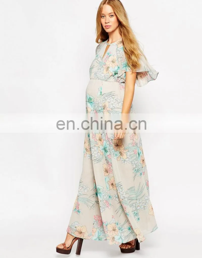 Maternity Maxi Dress floral maternity dress long