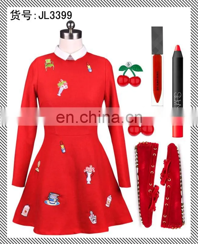 Cute slimming Christmas dress 2014 girls clothes for winter women dress wholesale