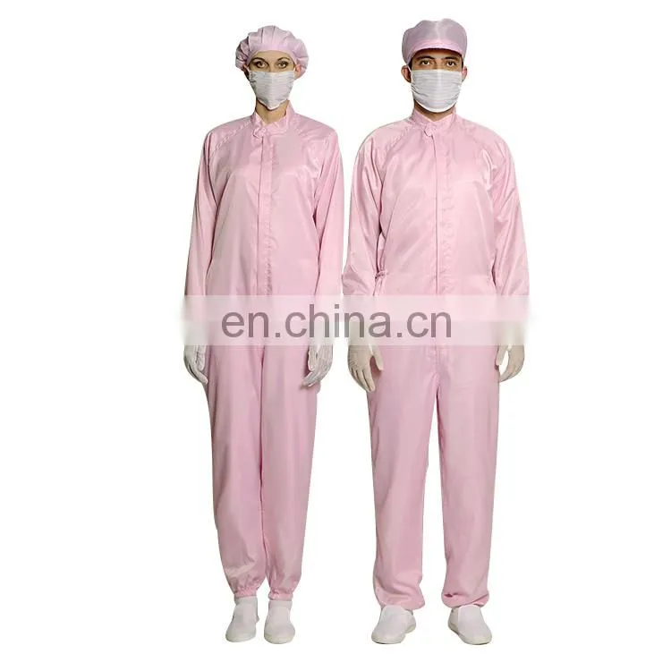 Unisex Long Sleeve Zipper Stripes Pattern Anti Static Overalls Suit