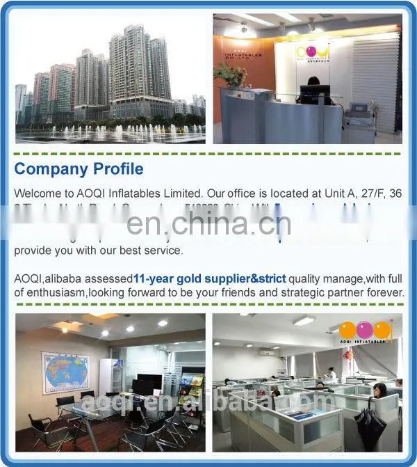 AOQI giant commercial use crazy fun Amercian football inflatable slide from China