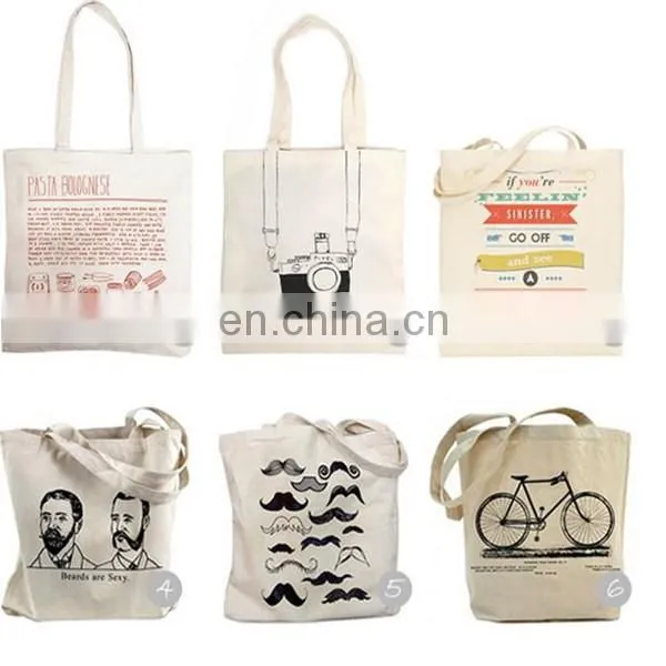 Cotton Canvas Tote Bags high quality logo printed fashion design Cotton Canvas Tote Bags