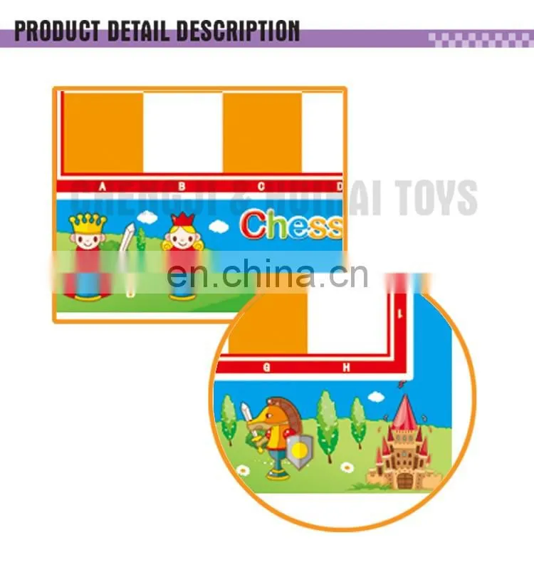 Kids play chess game educational toy checkers