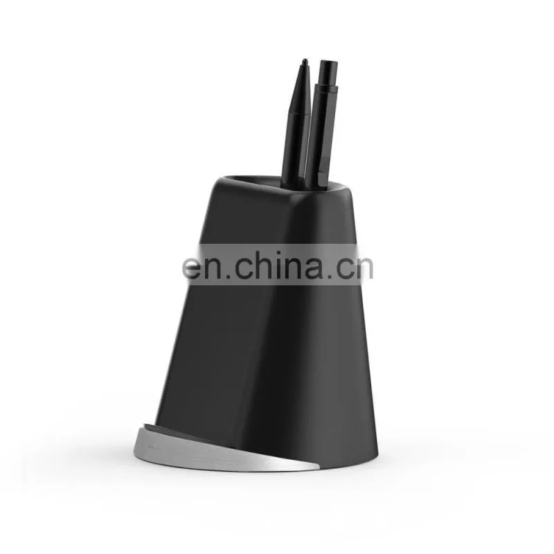 New anti-slip silicon fast wireless charging holder stand with pen container
