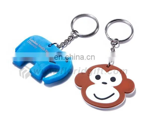 Promotional gifts wholesale keychian 3d pvc rubber keychain key ring