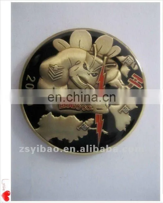For new dawn action Survenir soft enamel coins with gold plated