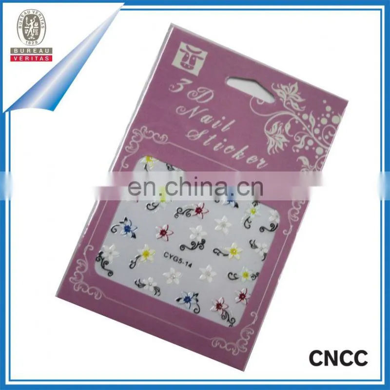 2015 hot sale nail art sticker self adhesive nail polish strips glitter nail decal sticker for valentines day