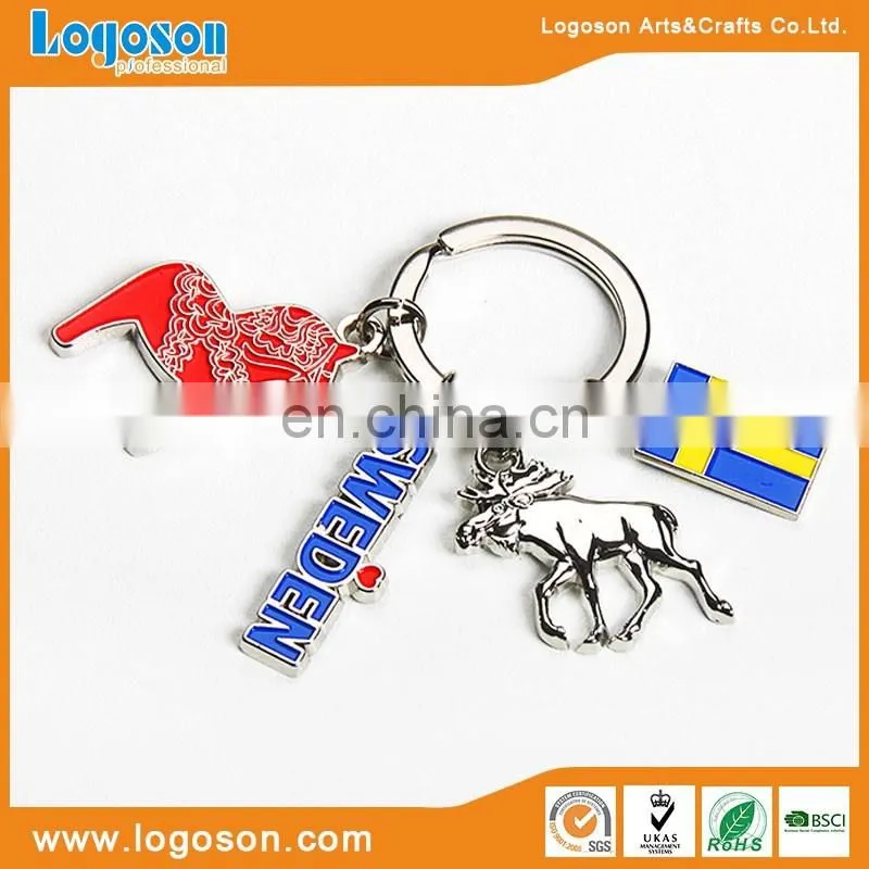 custom Effier tower heart pendant paris metal keychain pendants