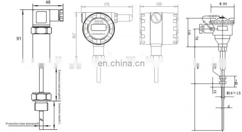 I2C temperature sensor USB temperature sensor MODBUS temperature sensor