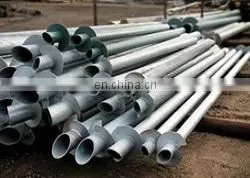 HDG forged earth screw helical anchor pile