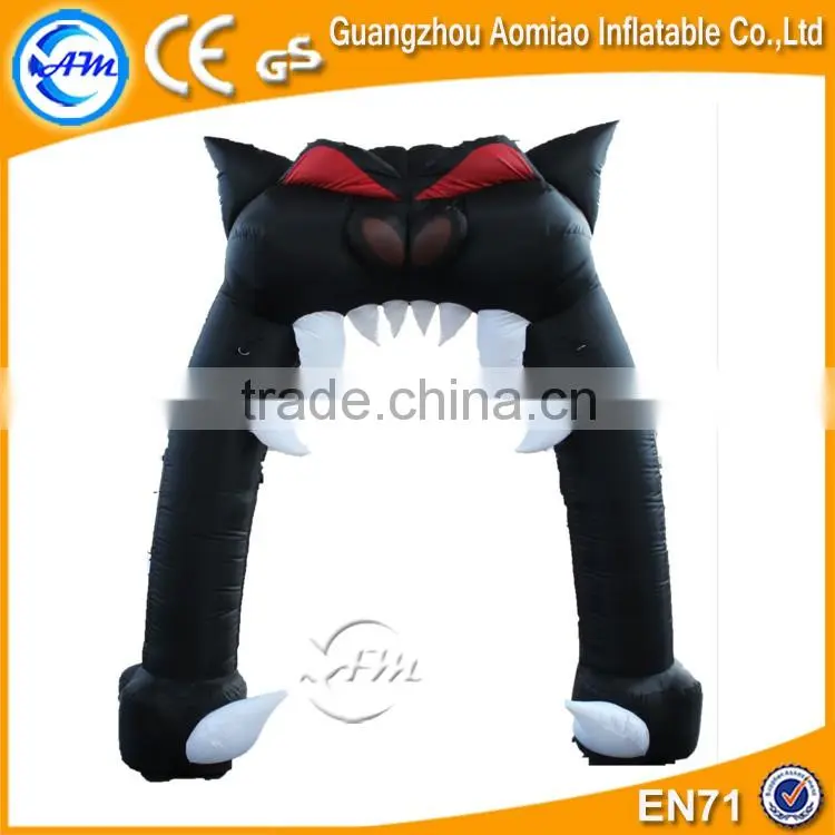 Cat mouth shape arch inflatable halloween arch for decoration