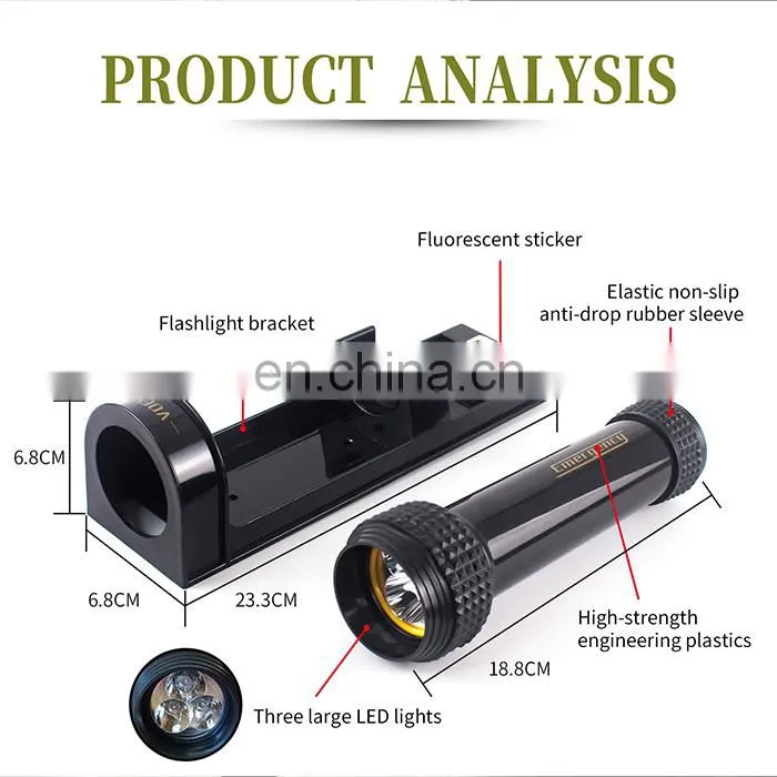 Honeyson wall led torch flashlight rechargeable for hotel room