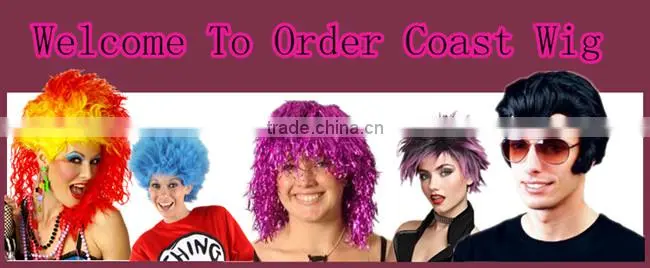 long curly orange cosplay wig
