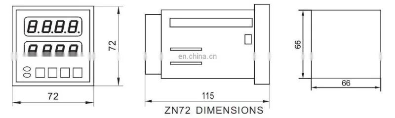 HB72 ZN72 dual digital display measuring counter tachometer electronic meter counter 72 * 72
