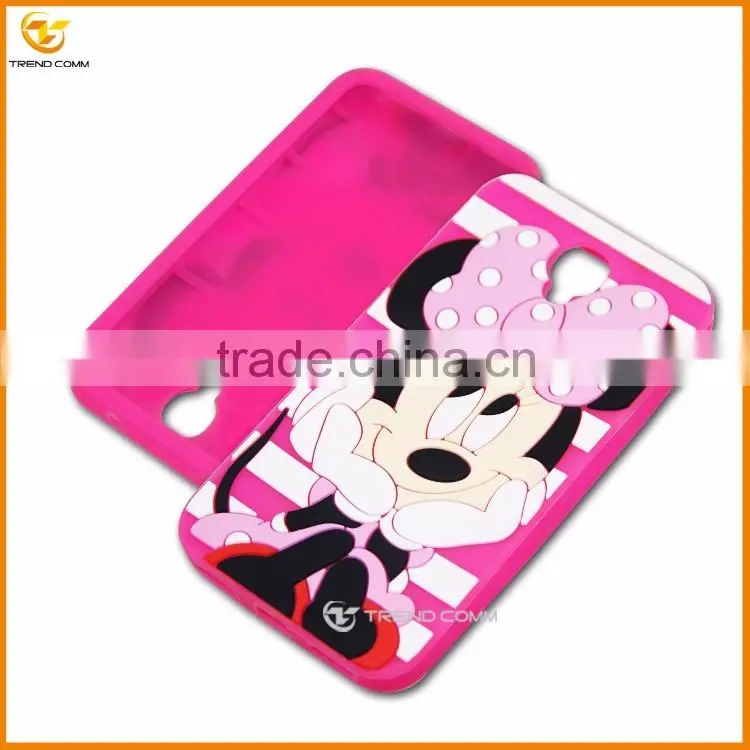 china supplier cute cartoon silicon soft cover case for alcatel OT6037