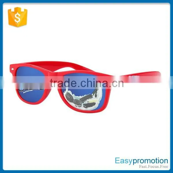new generation promotion sunglasses with logo direct on lens made in china