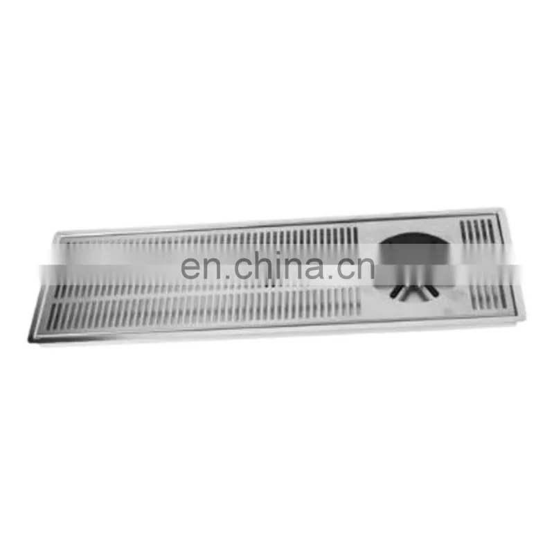 Side Spray Glass Rinser Recessed Drip Tray Brushed Stainless with Drain