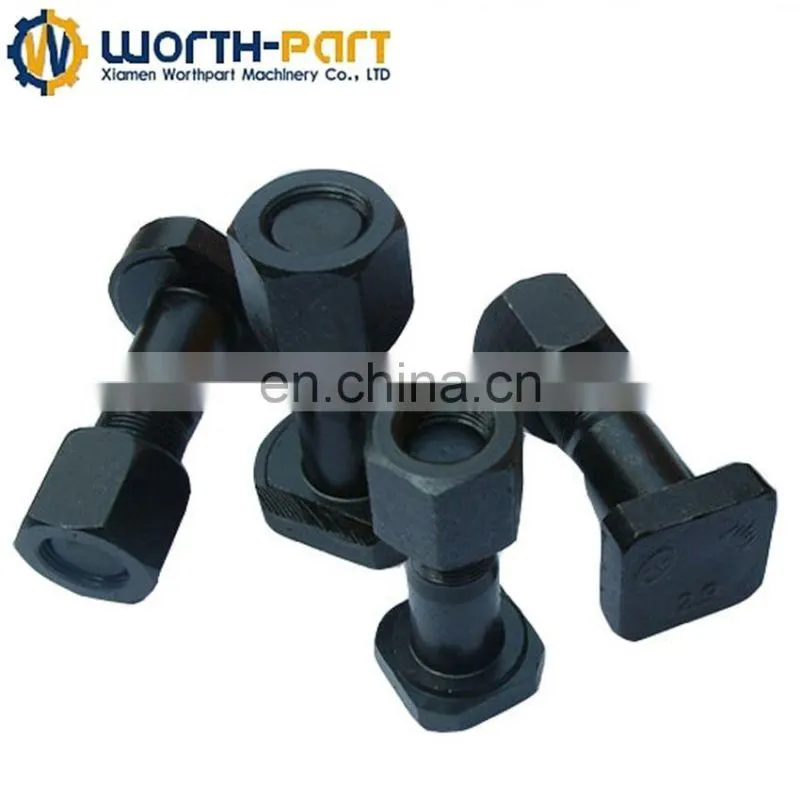 Excavator And Bulldozer Undercarriage Parts Track Shoe And Pad Hex Bolt And Nut