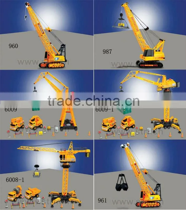 RC plastic toy 10 channels grab crane truck