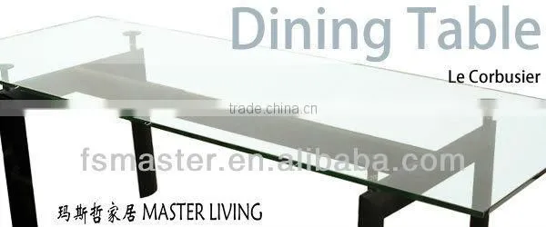 Classic Le Corbusier Style LC6 dining table for living room